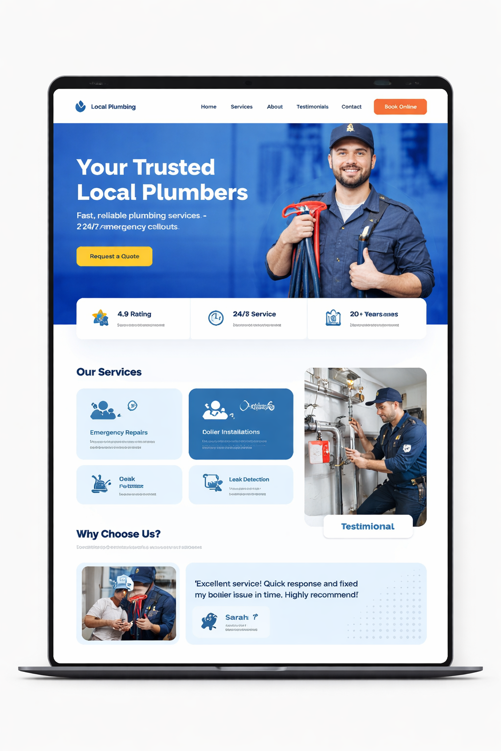 Local services website project preview